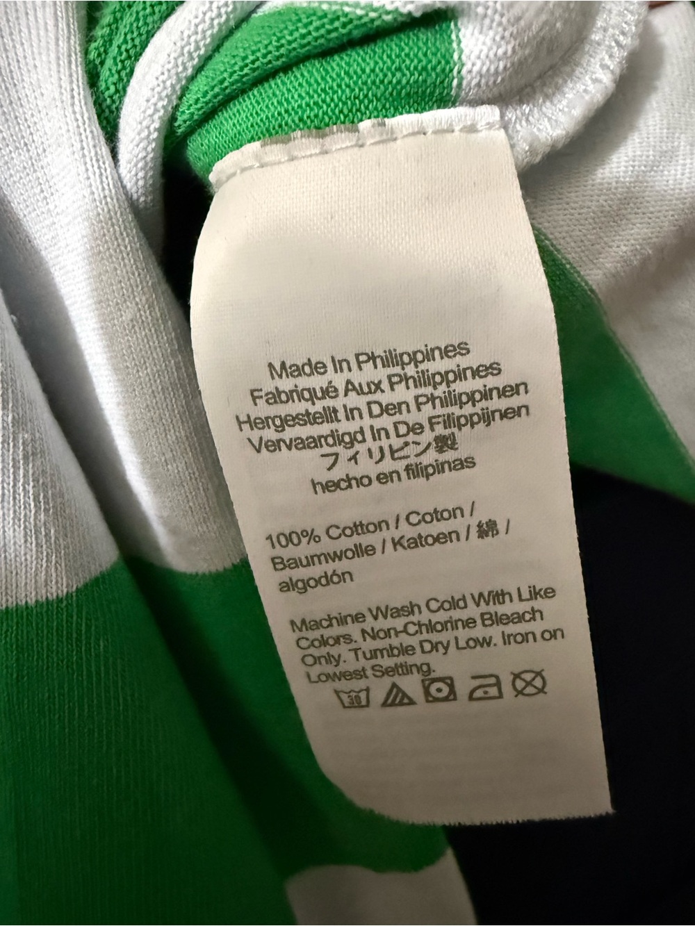 J. Crew White and Green Striped Boatneck Long Sleeve Top - Picture 5 of 5